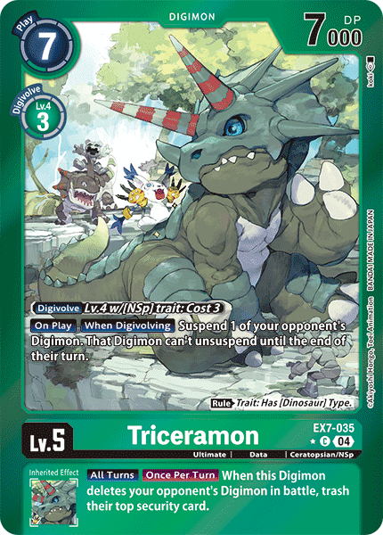 EX7-035, C, Triceramon (Foil)