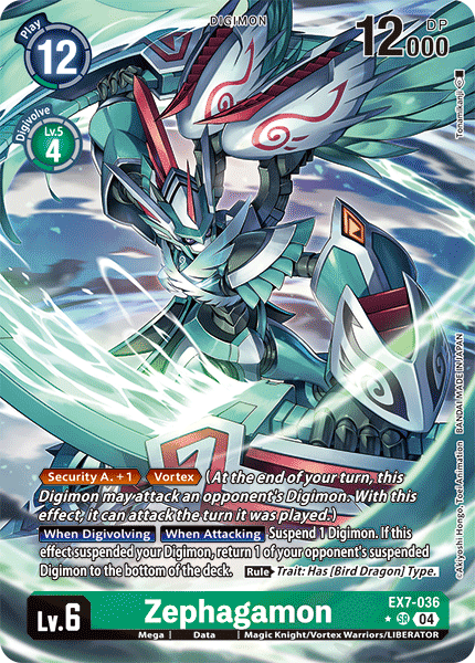 EX7-036, SR, Zephagamon (Alternate Art)