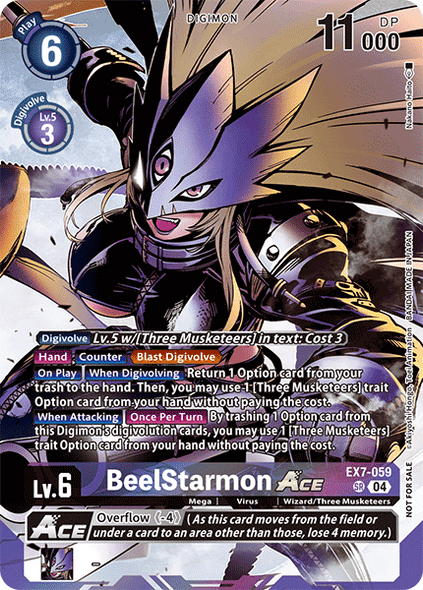EX07-059, SR, BeelStarmon ACE (SLS Alternate Art)