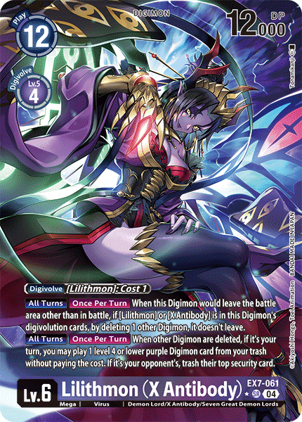 EX7-061, SR, Lilithmon (X Antibody) (Alternate Art)