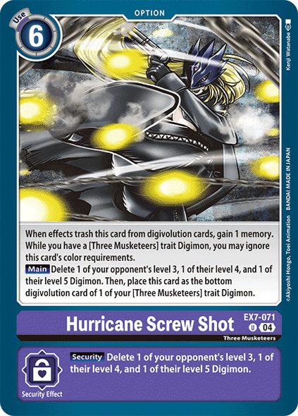 EX07-071, UC, Hurricane Screw Shot