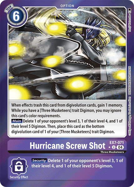 EX7-071, UC, Hurricane Screw Shot (Foil)