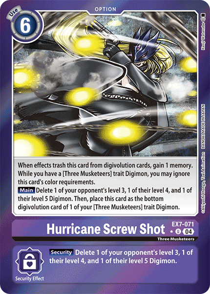 EX07-071, UC, Hurricane Screw Shot (Foil)