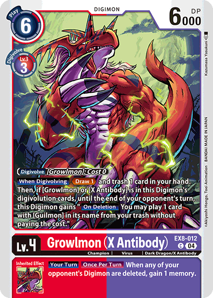 EX08-012, C, Growlmon (X Antibody)