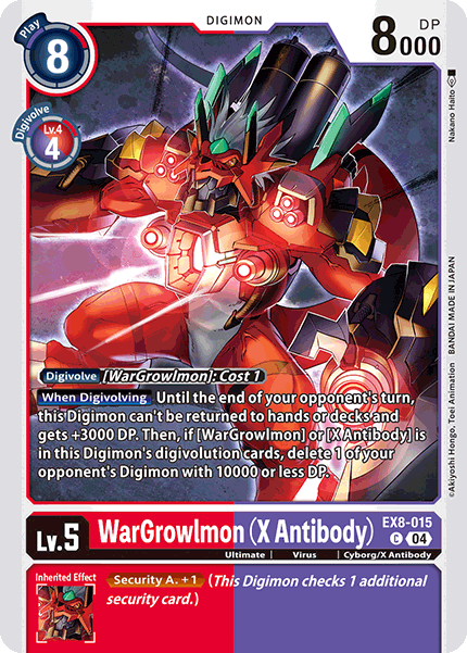 EX08-015, C, WarGrowlmon (X Antibody)