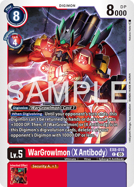 EX08-015, C, WarGrowlmon (X Antibody) (AD1 Reprint)