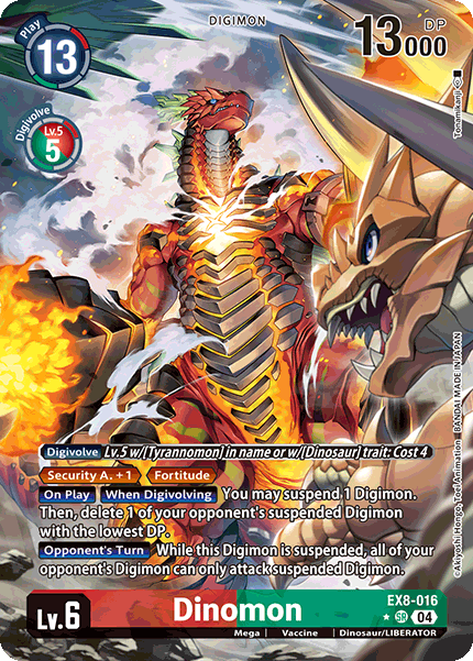 EX08-016, SR, Dinomon (Alternate Art)