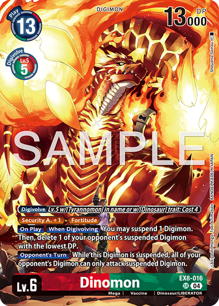 EX08-016, SR, Dinomon (PB22 Alternate Art)