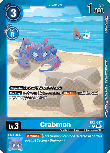 EX08-017, C, Crabmon (Foil)