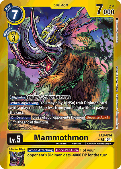 EX08-034, C, Mammothmon (Foil)