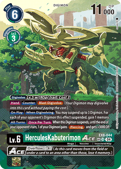 EX08-044, SR, HerculesKabuterimon ACE (Special Rare)