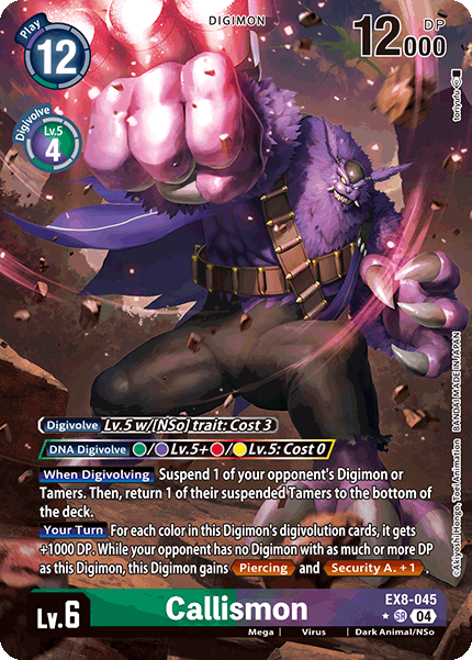 EX08-045, SR, Callismon (Alternate Art)