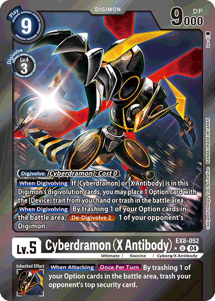 EX08-052, UC, Cyberdramon (X Antibody) (Foil)