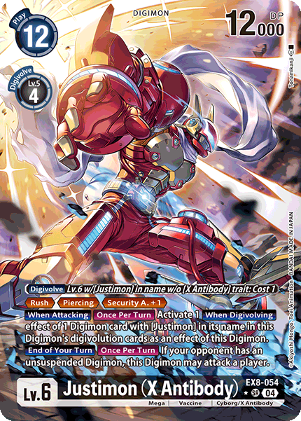 EX08-054, SR, Justimon (X Antibody) (Alternate Art)