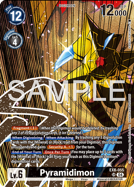 EX08-055, SR, Pyramidimon (PB22 Alternate Art)