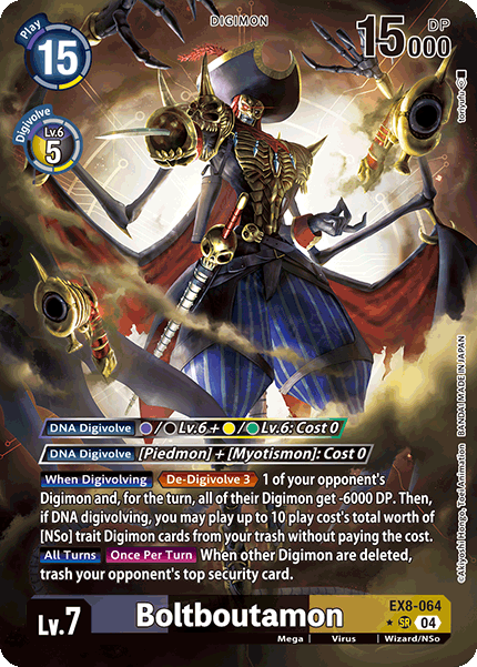 EX08-064, SR, Boltboutamon (Alternate Art)
