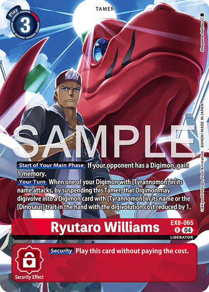 EX08-065, R, Ryutaro Williams (PB22 Alternate Art)