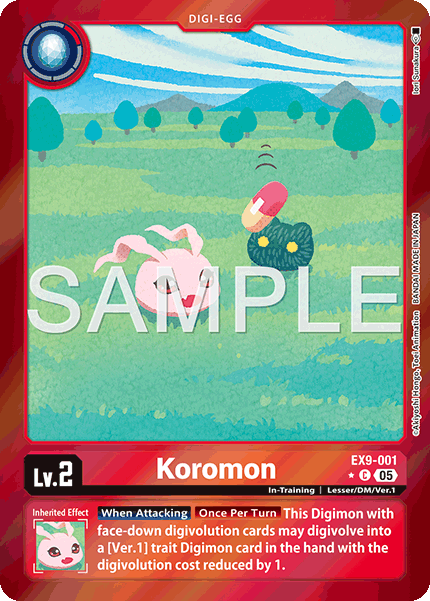 EX09-001, C, Koromon (Foil)
