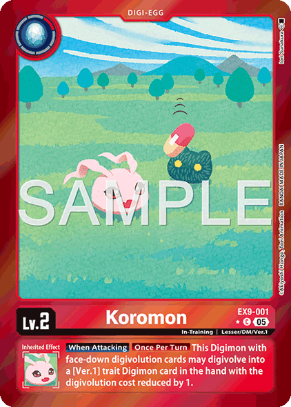 EX09-001, C, Koromon (Foil)