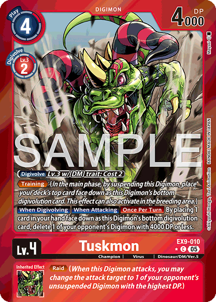 EX09-010, C, Tuskmon (Foil)