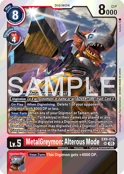 EX09-012, SR, MetalGreymon: Alterous Mode