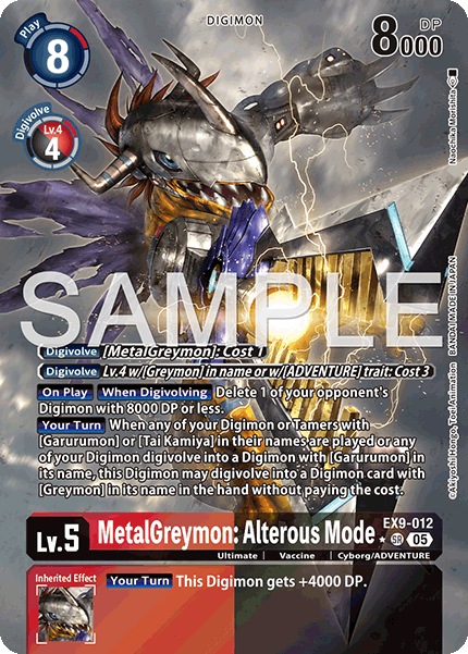 EX09-012, SR, MetalGreymon: Alterous Mode (Alternate Art)