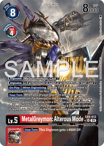 EX09-012, SR, MetalGreymon: Alterous Mode (Alternate Art)