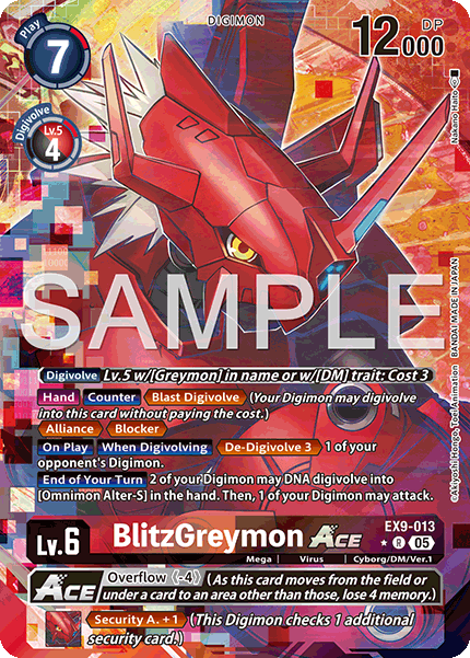 EX09-013, R, BlitzGreymon ACE (Alternate Art)