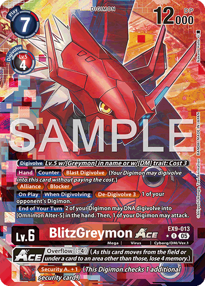 EX09-013, R, BlitzGreymon ACE (Alternate Art)
