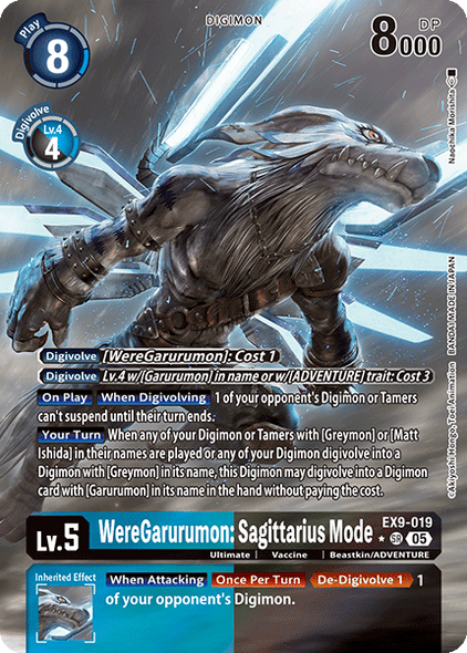 EX09-019, SR, WereGarurumon: Sagittarius Mode (Alternate Art)