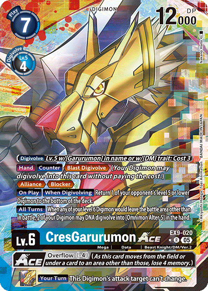 EX09-020, R, CresGarurumon ACE (Alternate Art)