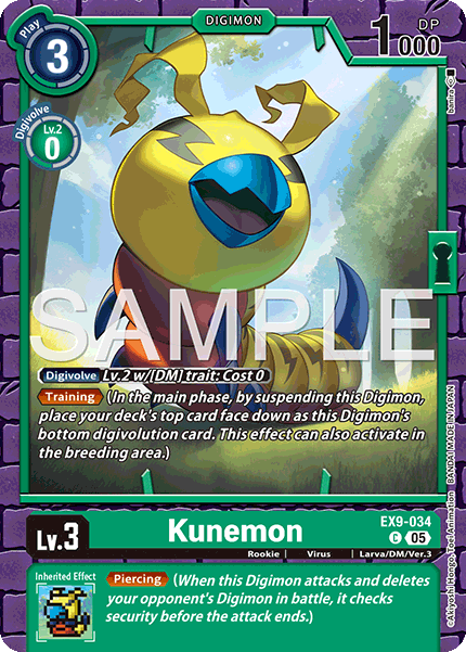 EX09-034, C, Kunemon