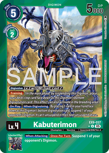 EX09-037, UC, Kabuterimon (Foil)