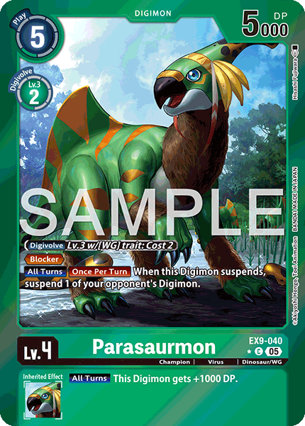 EX09-040, C, Parasaurmon (Foil)