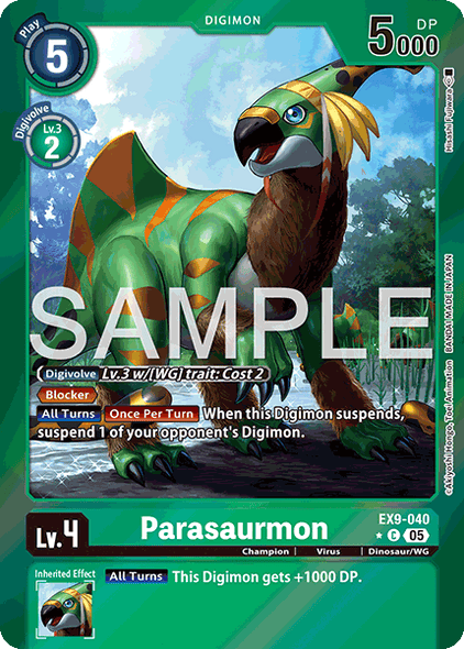 EX09-040, C, Parasaurmon (Foil)