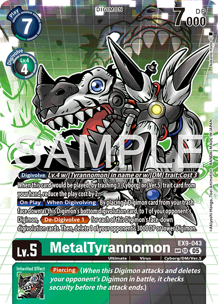 EX09-043, SR, MetalTyrannomon (Special Rare)