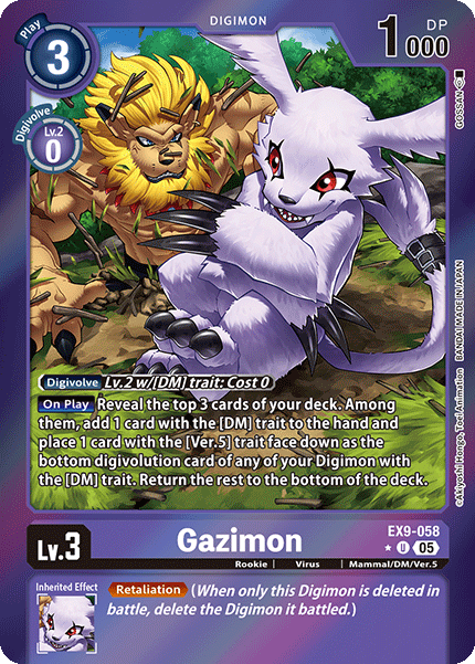 EX09-058, UC, Gazimon (Foil)