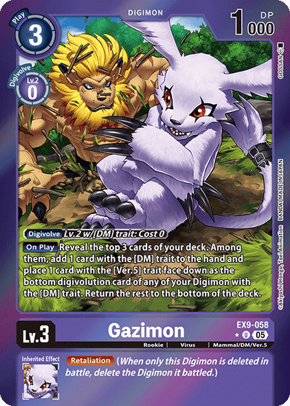 EX09-058, UC, Gazimon (Foil)