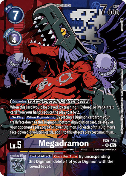 EX09-064, SR, Megadramon (Alternate Art)