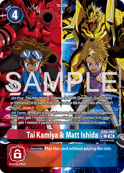 EX09-066, R, Tai Kamiya & Matt Ishida (Alternate Art)