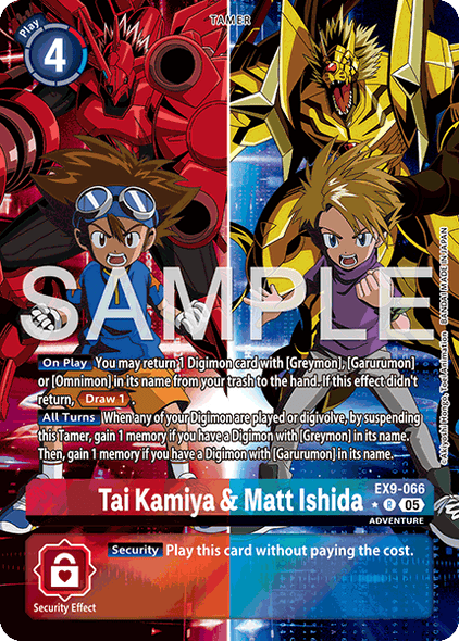 EX09-066, R, Tai Kamiya & Matt Ishida (Alternate Art)