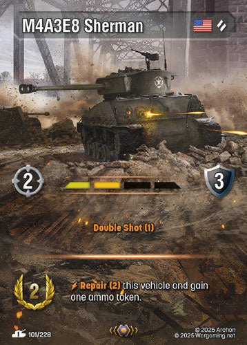 FS101, P, M4A3E8 Sherman (Foil)