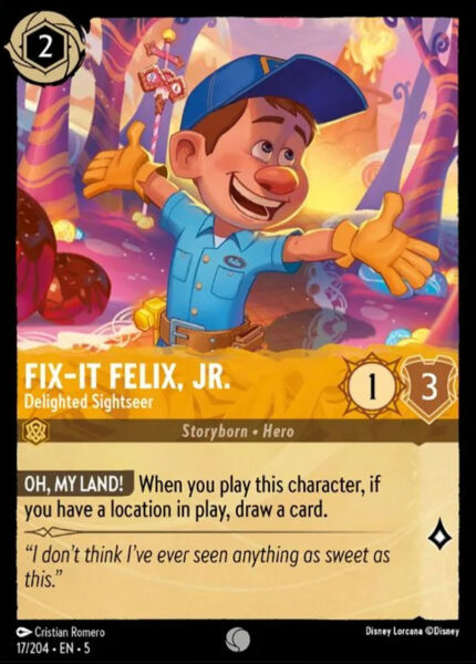 5SSK-017, C, Fix-It Felix, Jr. - Delighted Sightseer (Foil)