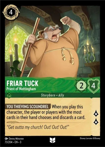 3INK-073, UC, Friar Tuck - Priest of Nottingham