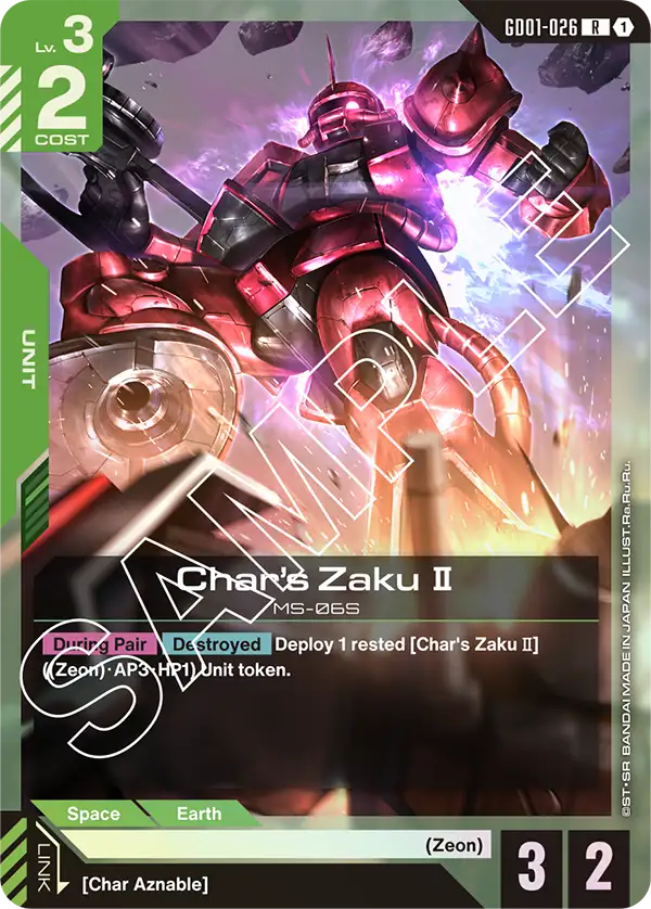GD01-026, R, Char's Zaku Ⅱ