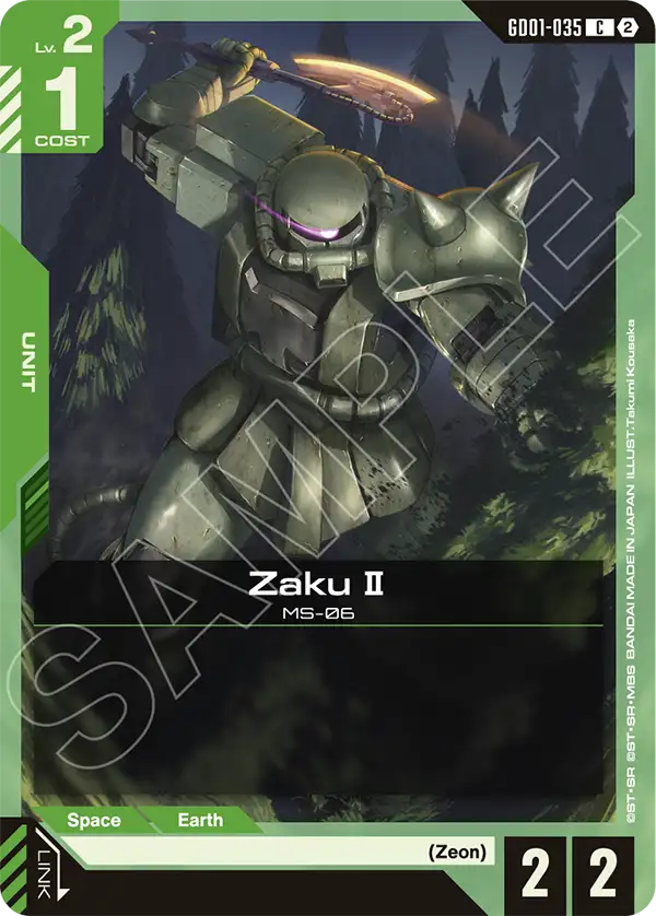 GD01-035, C, Zaku Ⅱ (SC01 Reprint)