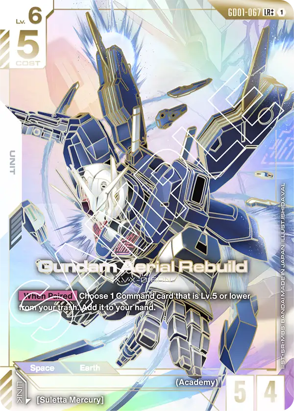 GD01-067, LR, Gundam Aerial Rebuild (2+ Alternate Art)
