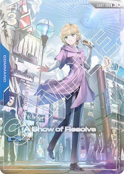 GD01-100, UC, A Show of Resolve (Alternate Art)