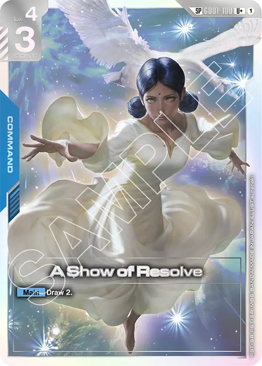 GD01-100, UC, A Show of Resolve (GD03 Special Rare)
