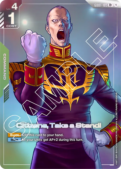 GD01-105, R, Citizens, Take a Stand! (Alternate Art)